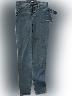 Hudson Jeans Straight Leg Jeans in Charcoal Blue